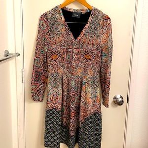 Colorful printed dress from Anthropologie